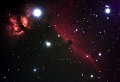馬頭星雲(IC434)と燃える木星雲(NGC2024)