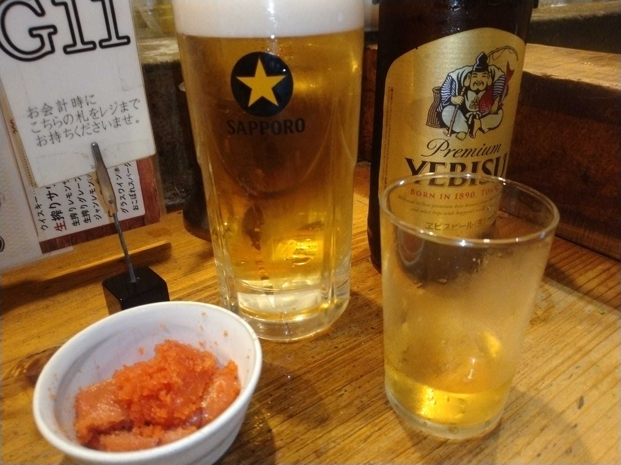 博多明太子とビール