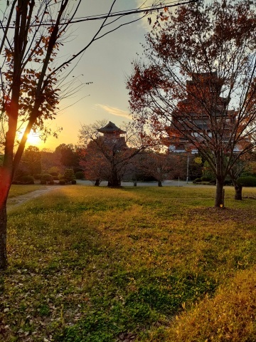 桃山城の夕陽2311