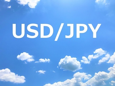 USDJPY(ドル円)と書かれた空のイラスト