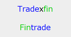 TradexfinとFintradeはtradeとfinを入れ替えている