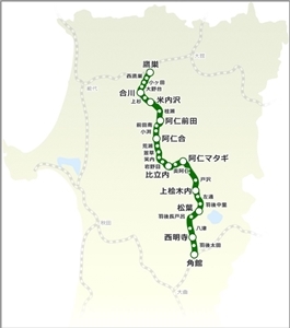 秋田内陸縦貫鉄道地図