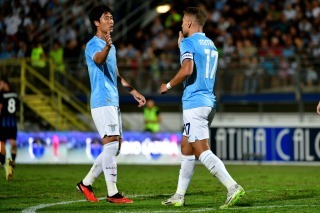 Kamadas first (unofficial) goal for Lazio in the friendly match against Latina