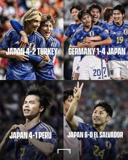 Japans Samurai Blue have now scored 18 goals in their last 4 games