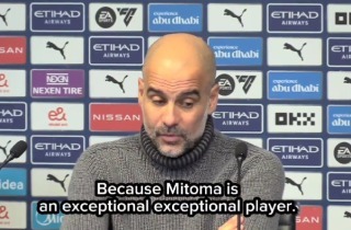 Pep Guardiola Because Mitoma is an exceptional exceptional player
