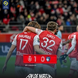 Reims against 10-man Le Havre Keito Nakamura goal