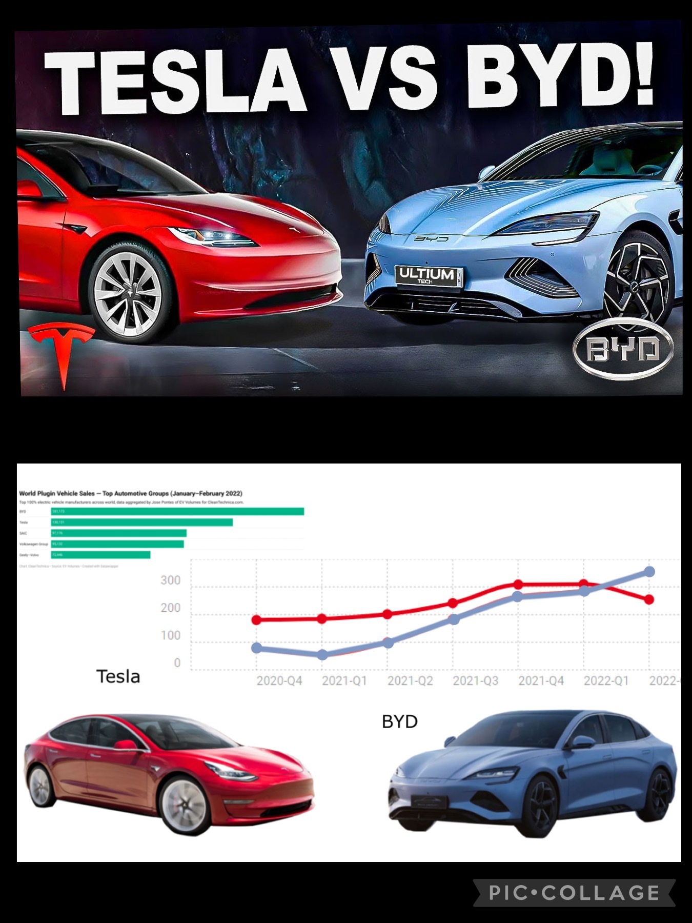 テスラVS BYD　Tesla対BYD
