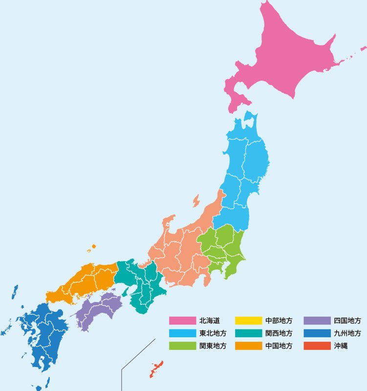 日本地図 -中国地方