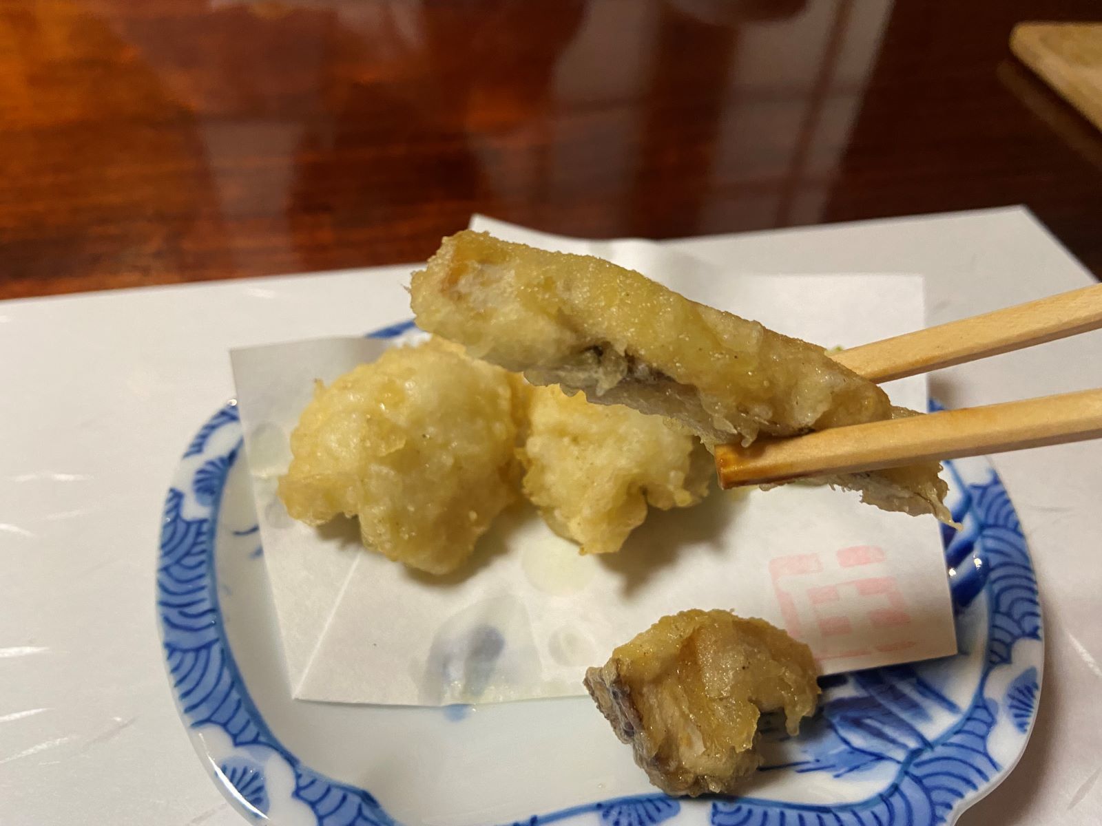 そば庄　蕎麦懐石　天ぷら盛り合わせ　松茸