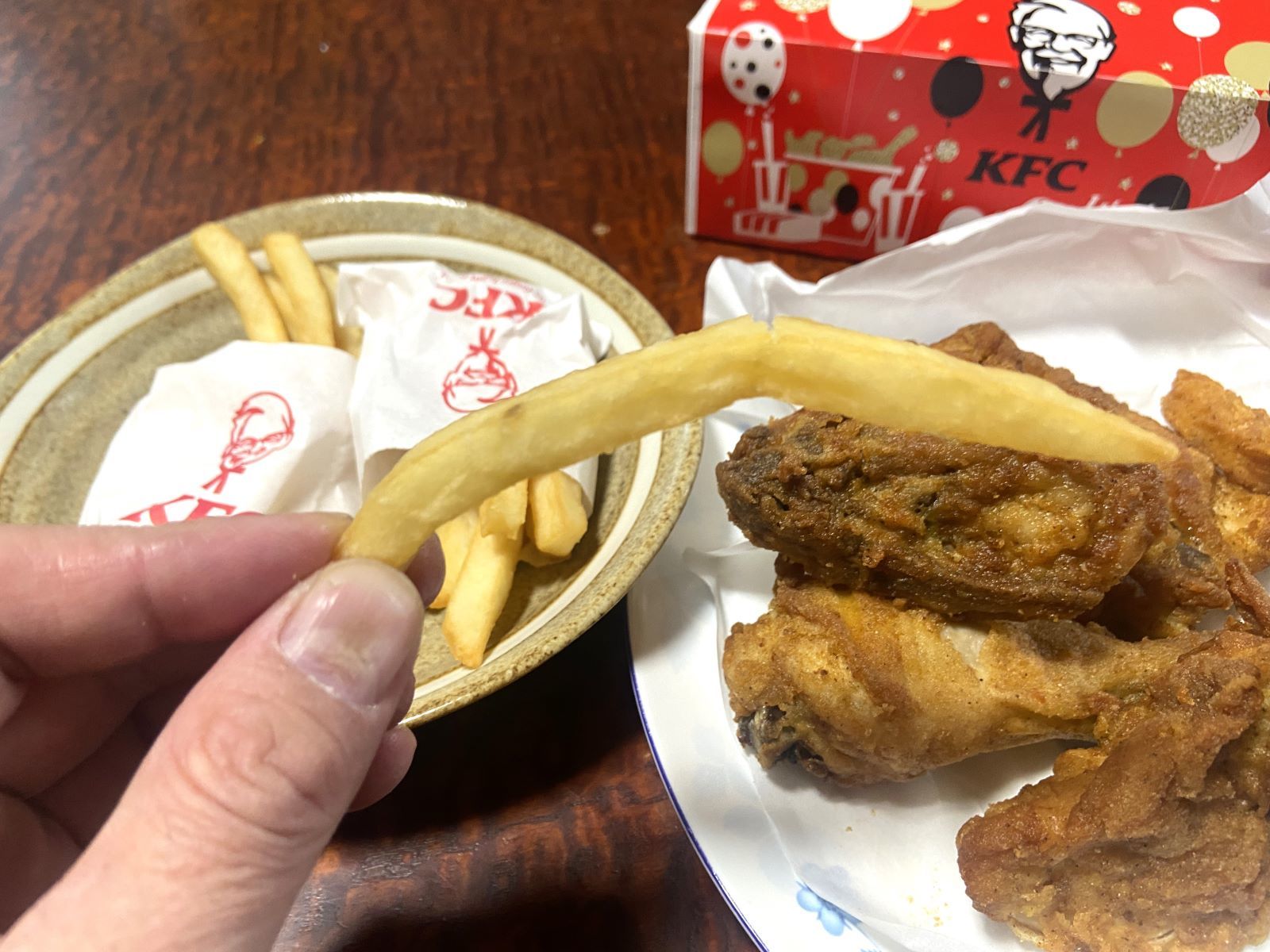 KFC　豊岡店　「とりの日」パック　ポテト小　いただきます