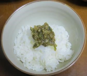 フキノトウ味噌と白飯